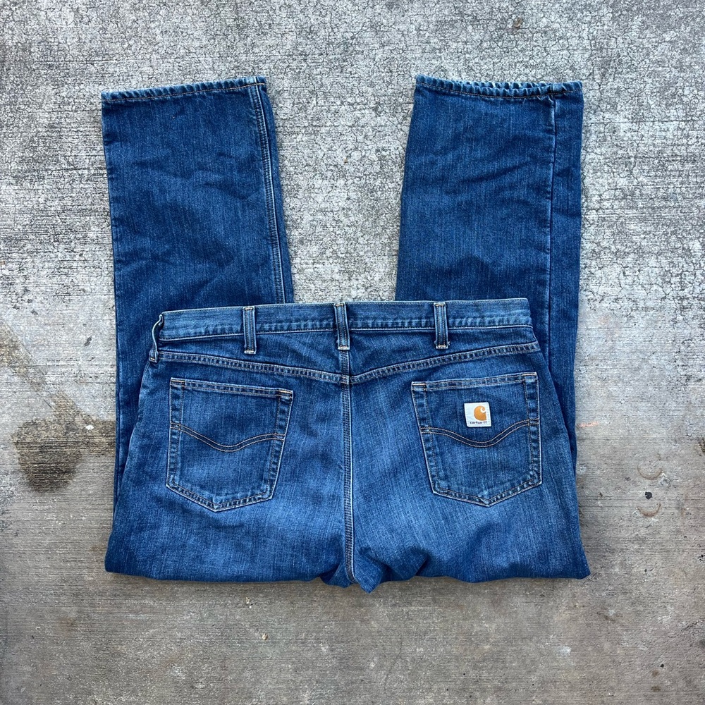 Men's Carhartt Denim Straight Relaxed Fit Leg Pants (Size - 40X30)